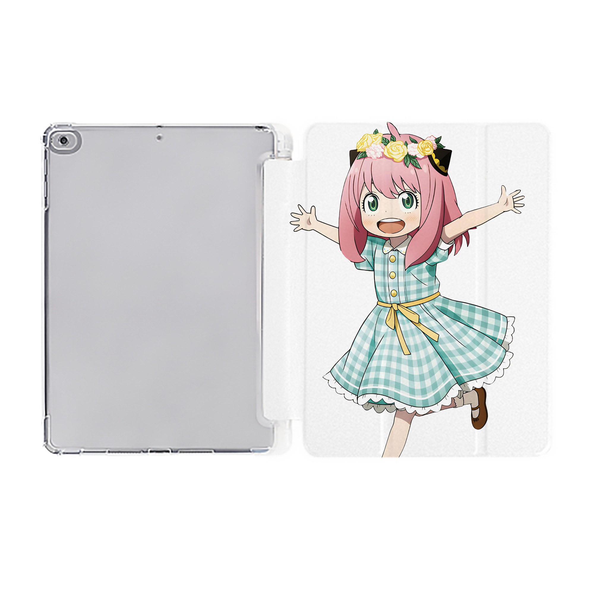 （画像用） SPY×FAMILY间谍家家酒 IPad ケース ペン収納付き 三つ折りスタンド PUレザー×シリコン 対応機種9.5/10.5/10.9インチ
